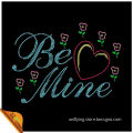 Wholesaler Custom Be Mine Lettering Heat Rhinestone Transfer (SP)